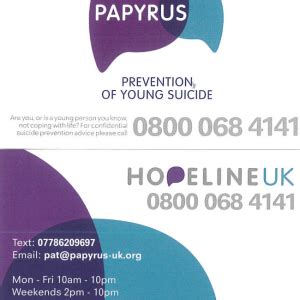Shop Papyrus UK Suicide Prevention Charity