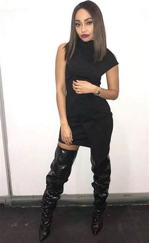 little mix leigh anne pinnock ramps up sex appeal in thigh high boots daily star
