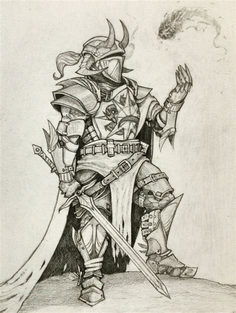 A New Dnd Drawing For Reddit Dragon Themed Paladin Dnd