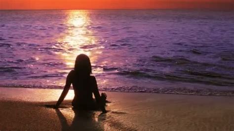 mysterious silhouette sexy girl at beach during sunset — stock video © kagemusha 23031142