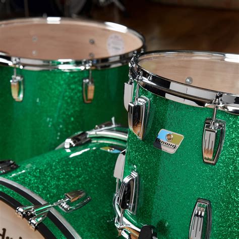 Ludwig Classic Maple 141826 3pc Drum Kit Green Sparkle Chicago