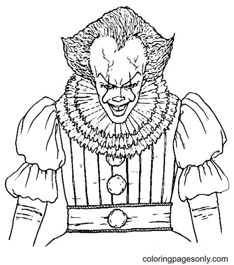 Pennywise Coloring Page Page For Kids And Adults Coloring Home