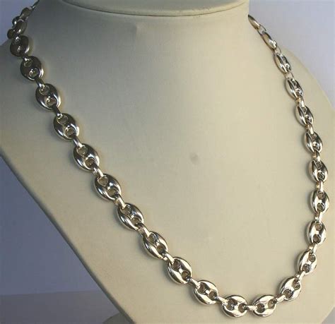 Gold And Silver Chains Thick Gucci Chain 58cm Sterling Silver Was