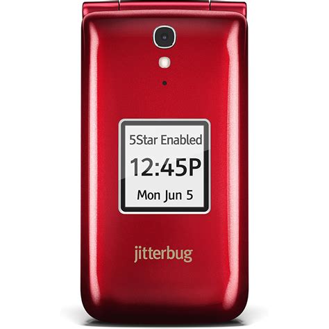Jitterbug Flip Easy To Use Cell Phone For Seniors By Greatcall Red