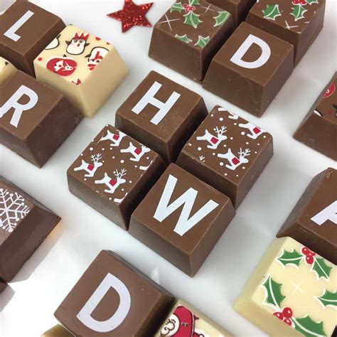 Christmas Personalised Chocolate Squares By Cocoapod Chocolates