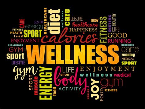Wellness Word Cloud Collage Health Concept Stock Vector Colourbox
