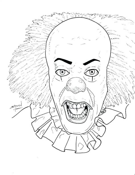 Evil Clown Coloring Pages Coloring Pages