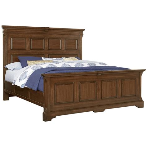 Heritage Amish Cherry King Mansion Bed With Platform Base P By Vaughan