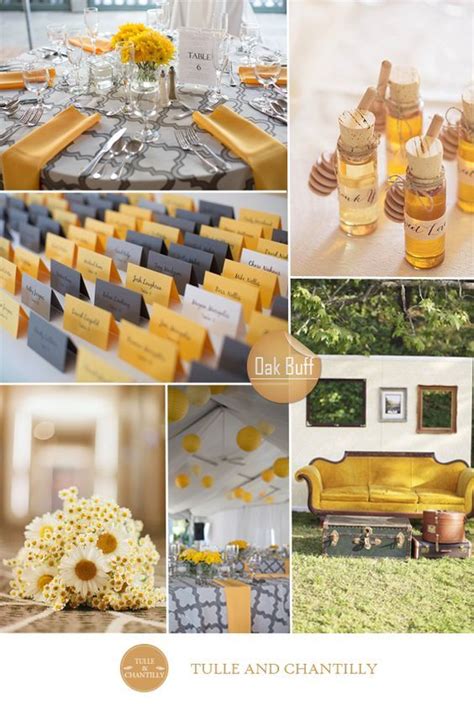 Fall Wedding Ideas Pantone Oak Buff Inspired Yellow And Grey Fall