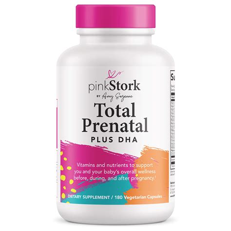 Pink Stork Total Prenatal Vitamins With Dha And Folic Acid Doctor