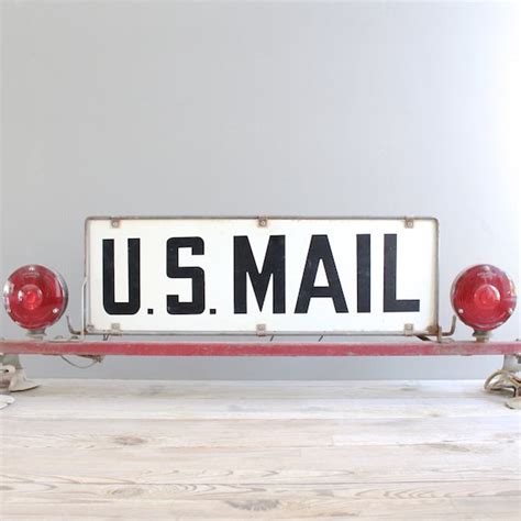 Vintage Us Mail Lighted Sign