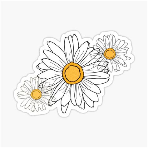 Daisies Sticker By Simplyyou Redbubble