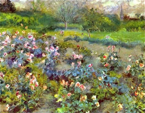 Rose Garden By Pierre Auguste Renoir France Pierre Auguste Renoir