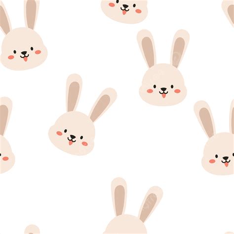Cute Bunny Pattern Vector Hd Png Images Cute Seamless Pattern With