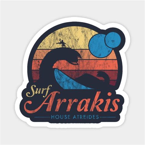 Visit Arrakis Vintage Distressed Surf Dune Sci Fi Dune Magnet