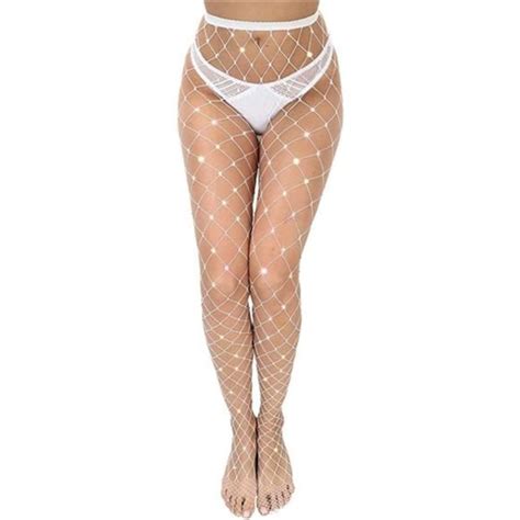Pants Jumpsuits Sexy Jeweled Sparkly Diamond Fishnet Stockings