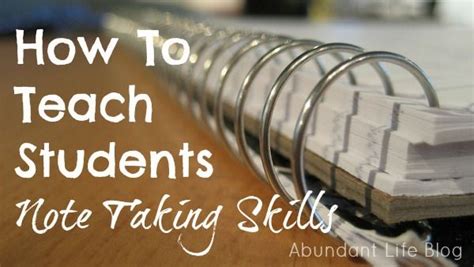 How To Teach Students Note Taking Skills Very Good Love Her Ideas On