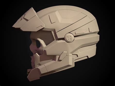 Printable Halo Reach Haunted Helmet 3d Model 3d Printable Cgtrader