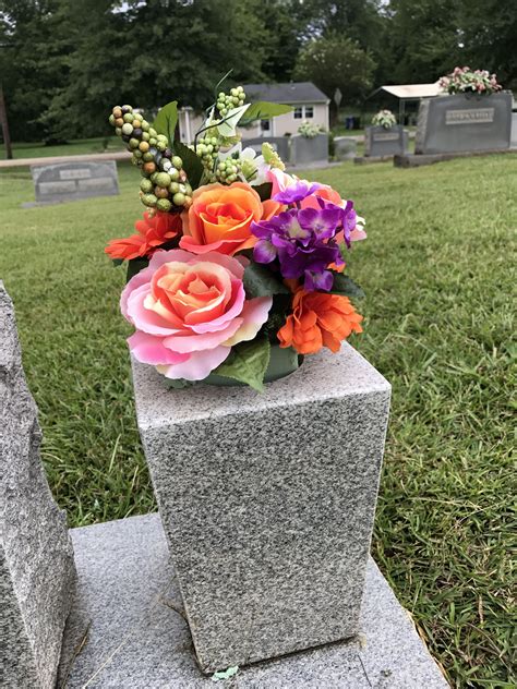 Cemetery Flower Arrangement For My Grandmother Flowers Cemetery