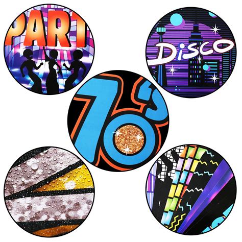 24 Pieces 70s Throwback Disco Party Signs Cutouts Disco Party