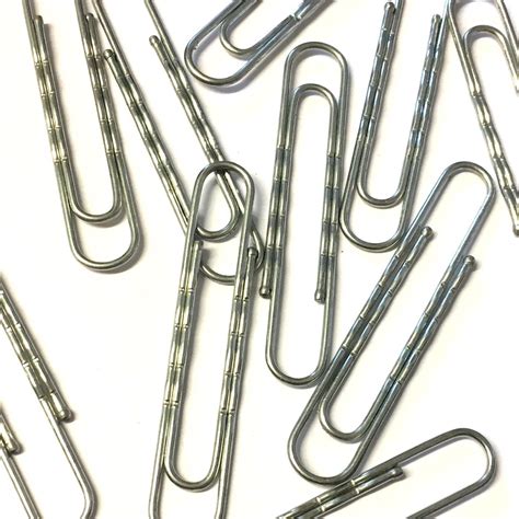 20 Jumbo Silver Metal Wavy Paper Clips For Making Bookmarks Planner