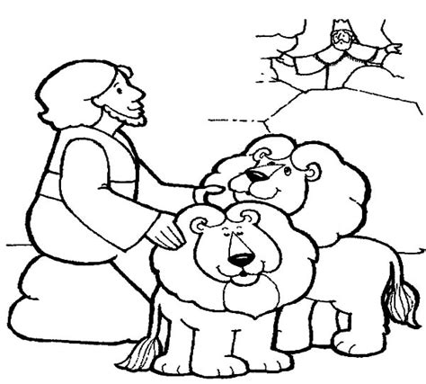 King Throw Daniel Into Lions Den In Daniel And The Lions Den Coloring