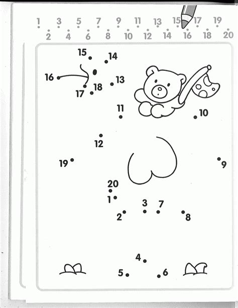 Numbers 1-20 Dot To Dot Worksheets