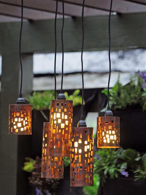 They aren't electric, so you'll use candles for lights. Homemade Sparkle: 12 Awesome DIY Garden Light Ideas
