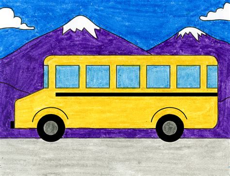 How To Draw A School Bus · Art Projects For Kids