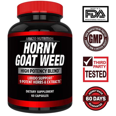 Premium Horny Goat Weed Extract With Maca Root Ginseng Muira Puama