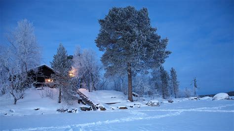 Papeis De Parede 1366x768 Estação Do Ano Invierno Finlândia Neve