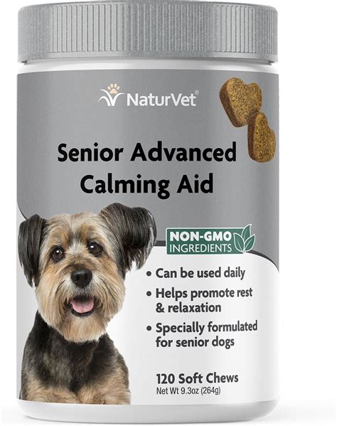 Naturvet Senior Advanced Calming Aid Soft Chews Dog Supplement 120