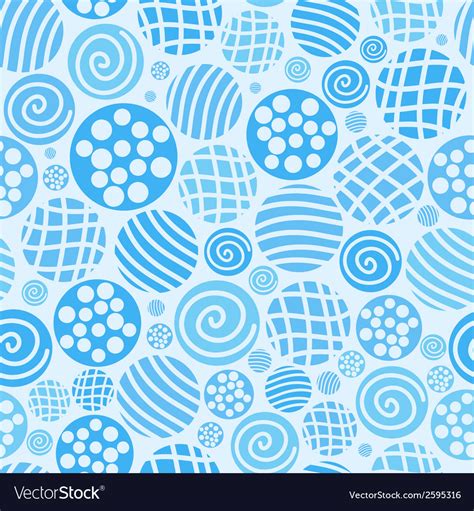 Blue Seamless Pattern Polka Dot Fabric Background Vector Image