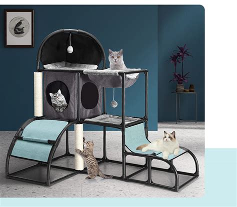 These all cat trees are especially designed with the all types of cats' needs and requirements. Petscene Cat Tree Furniture Cat Tower Kit Hammock ...