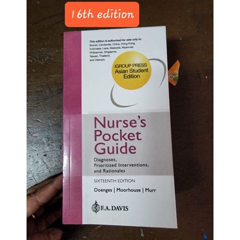 Nurses Pocket Guide 16th Editionnanda Glossy Paper Shopee Philippines