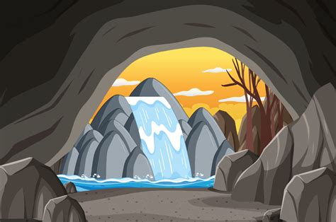 Inside Cave Landscape In Cartoon Style 6889215 Vector Art At Vecteezy
