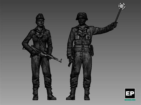 Fichier STL Feldgendarmerie Soldats allemands Modèle imprimable en 3D
