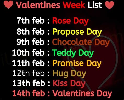 Valentine Week List 2021 Hd Images We Prepared Valentine Week List