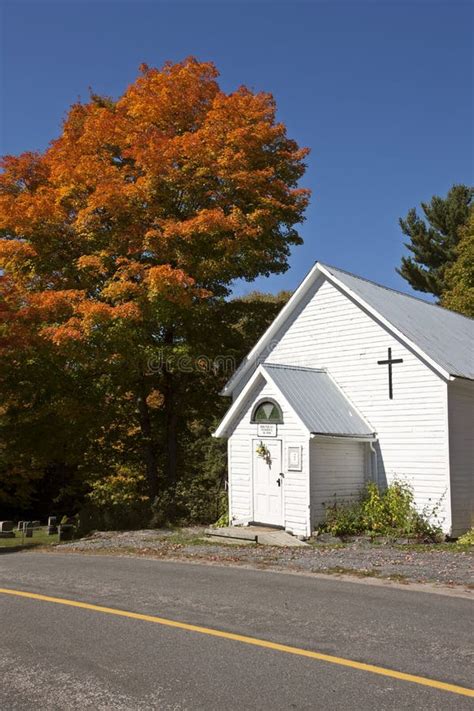 Old Country Church In Autumn Stock Image Image Of Background
