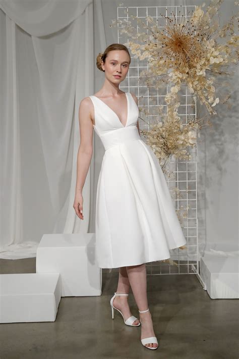 Lw152 By Amsale Little White Dress Amsale Wedding Dress Midi