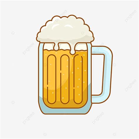 Glass Of Beer Vector Illustration In Cartoon Style Beer Drink Pub