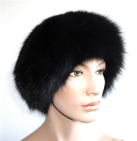 Elegant Black Fur Hat Fox Fur Cap Fur Cat Catawiki