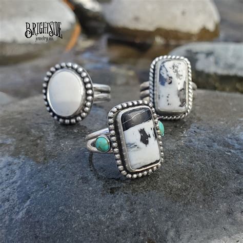 Handmade Sterling Silver White Buffalo Rings Although They Call