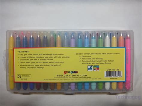 Review Of Us Art Supply Super Crayons Set Of 36 Colors Technogog