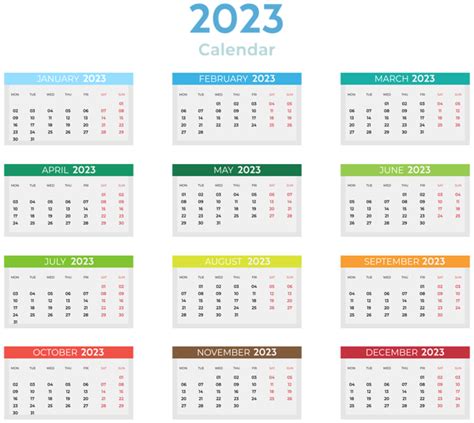 Calendario 2023 Png