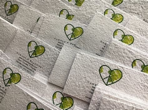 Eco Friendly Business Card From Handmade Recycled Paper Etsy