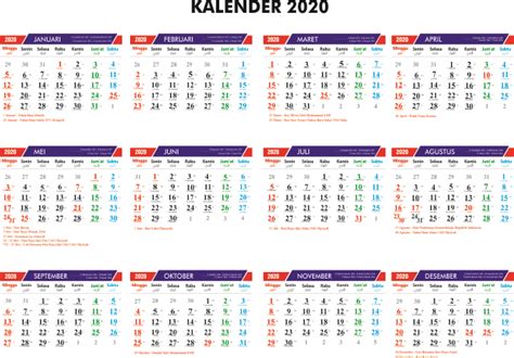 Link Download File Coreldraw Kalender 2020 M1441 H Lengkap 12 Bulan