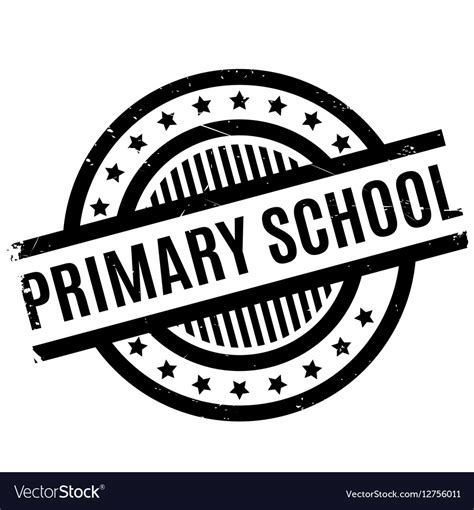 Primary School Rubber Stamp Royalty Free Vector Image