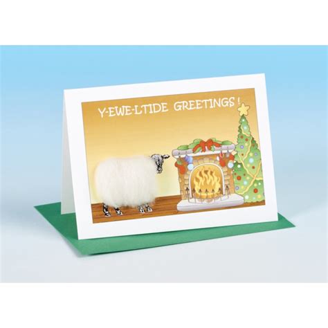 S163 Sheep Christmas Card Y Ewe Ltide Greetings