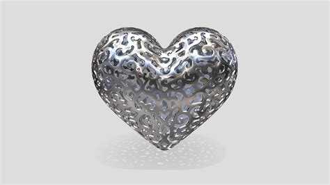 Metallic Heart 3d Model By Alesya3d 69bd312 Sketchfab